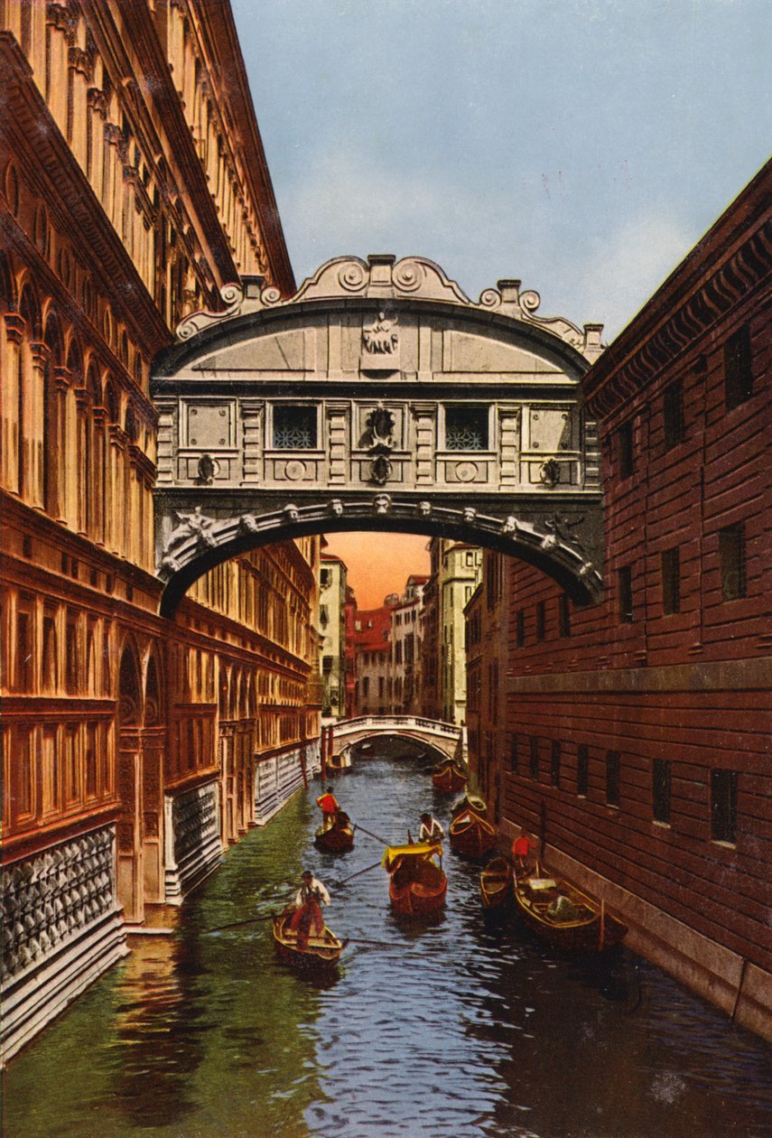 Venezia / ヴェネツィア ため息橋（カラー写真） 作： イタリアの写真家