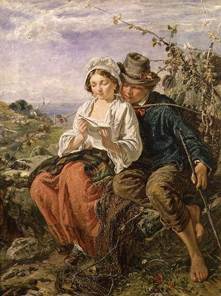 木の収集家と少女の読書 作： イタリア語学校