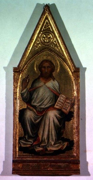 父なる神の祝福（パネルにテンペラ 作： イタリア語学校