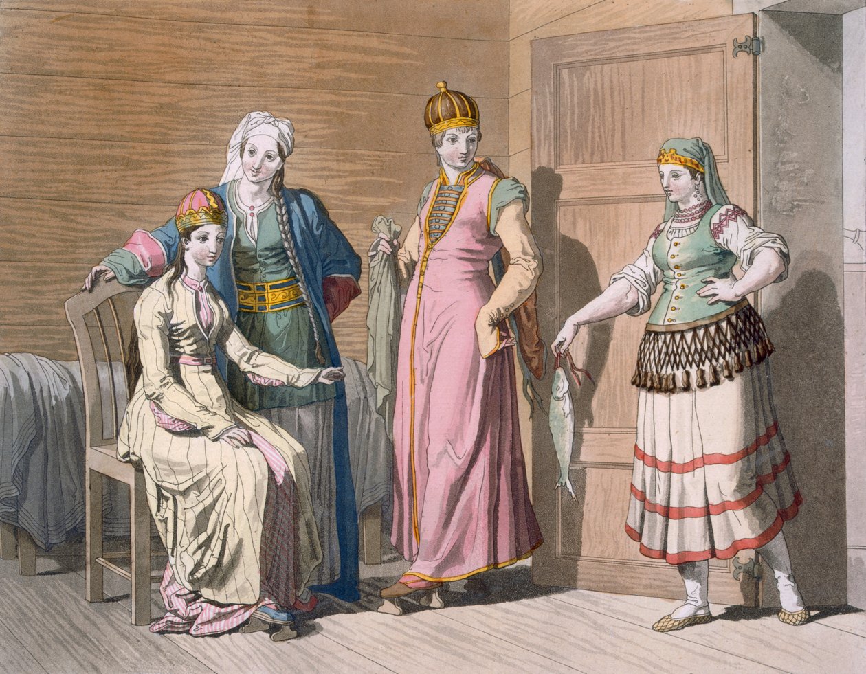 シルカシアン女性とのインテリア、1820年代から30年代 作： イタリア語学校