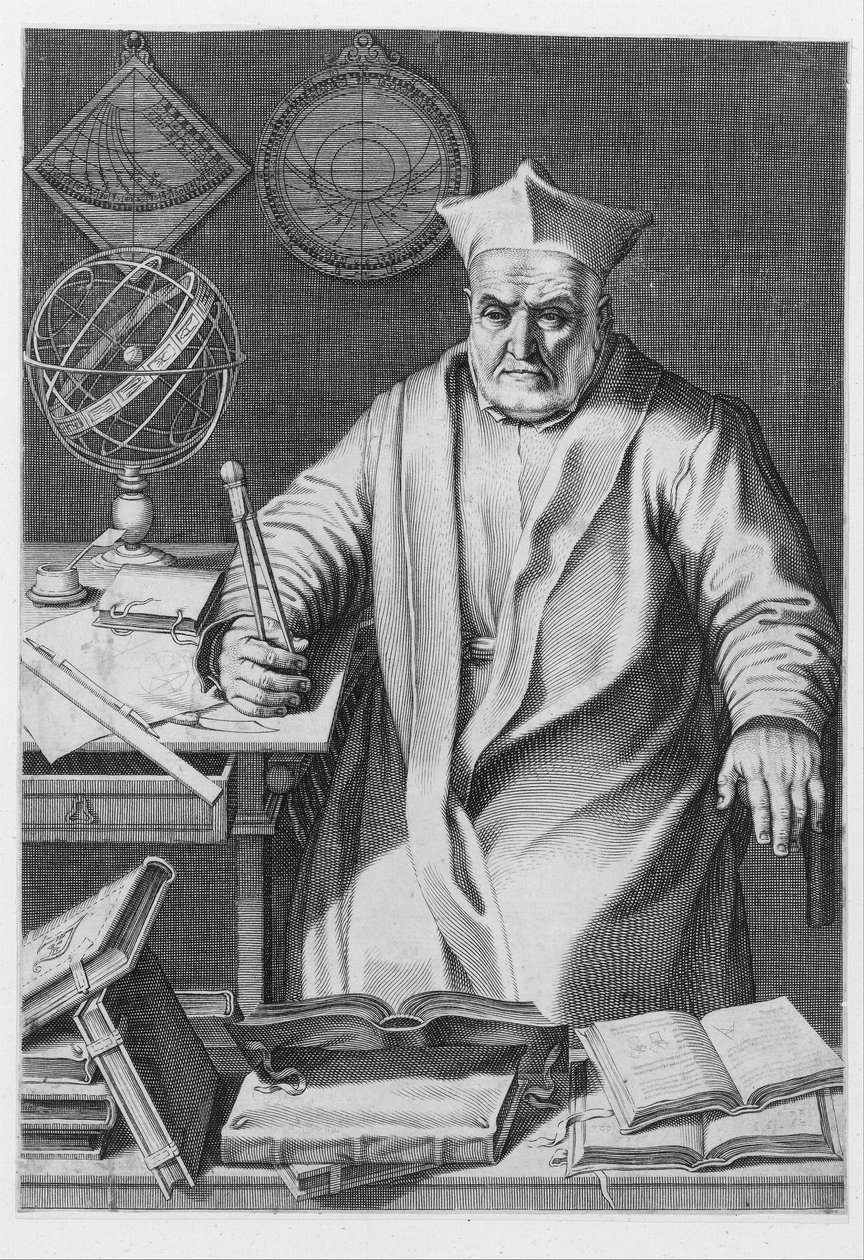 クリストファー・クラヴィウス枢機卿の肖像、1606年。 作： イタリア語学校