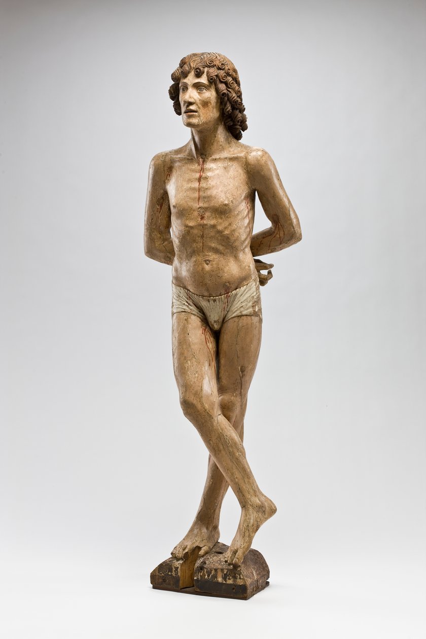 聖セバスチャン、1500年頃（ポリクロームウッド） 作： イタリア語学校