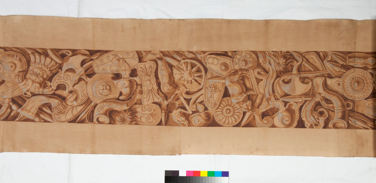 骨董品の後の3枚の絵、c.1750 作： イタリア語学校