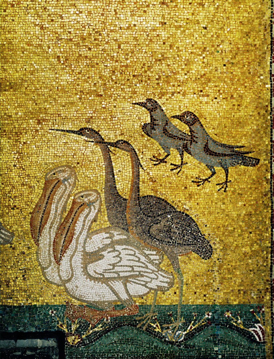 様々な鳥...（モザイク画） 作： イタリア語学校