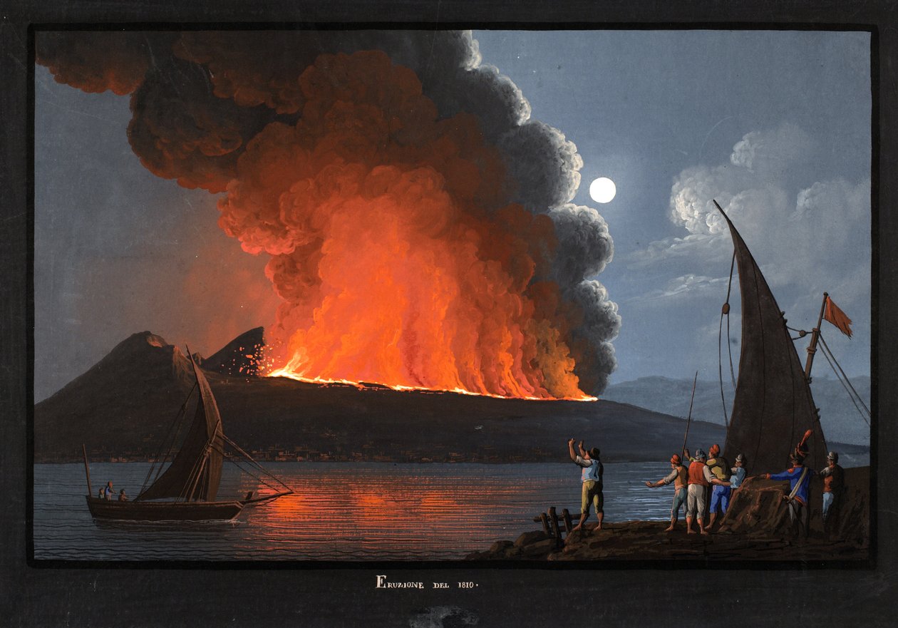 ベスビオ火山、1810年の噴火 作： イタリア語学校