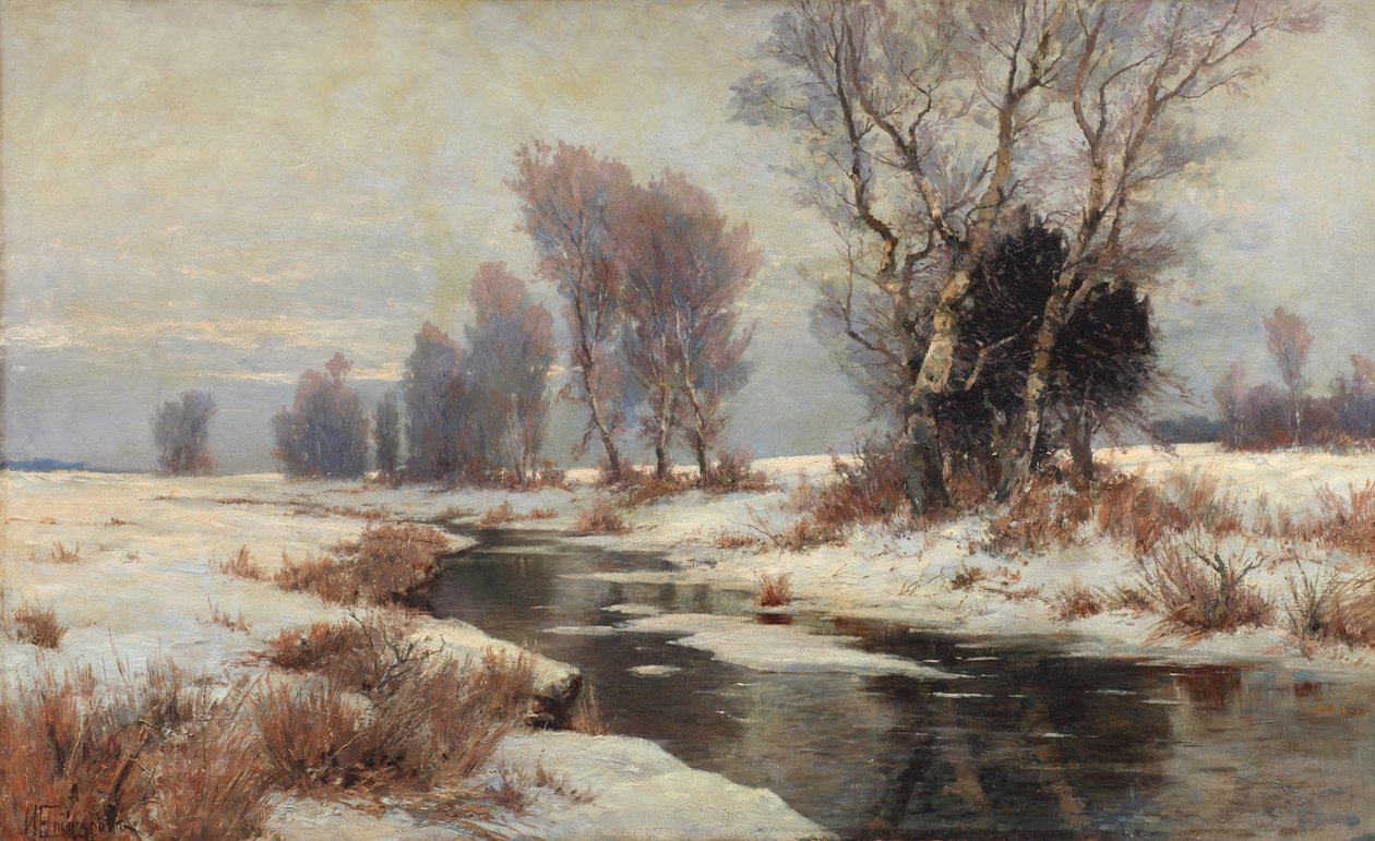 春の風景、1890 年代。 作： Ivan Ivanovich Yendogurov