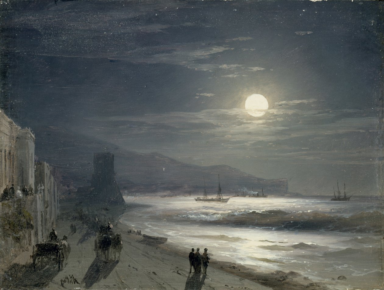 月の夜、1885 作： イワン・コンスタンティノヴィッチ・アイバゾフスキー