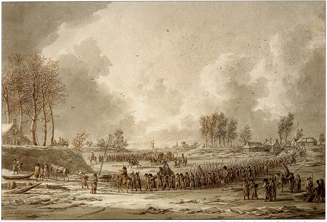 1795年にフランス軍が凍ったワール川を横切る 作： YESランゲンダイク