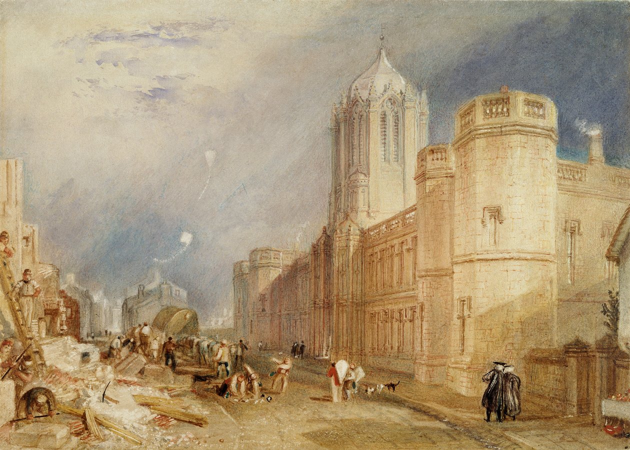 オックスフォード大学クライスト・チャーチ・カレッジ（1832-1833年 作： ジョセフ・マロード・ウィリアム・ターナー