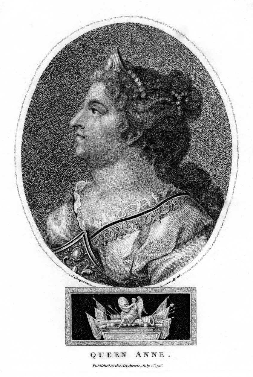 イギリスのアン、1796年。 作： J・チャップマン