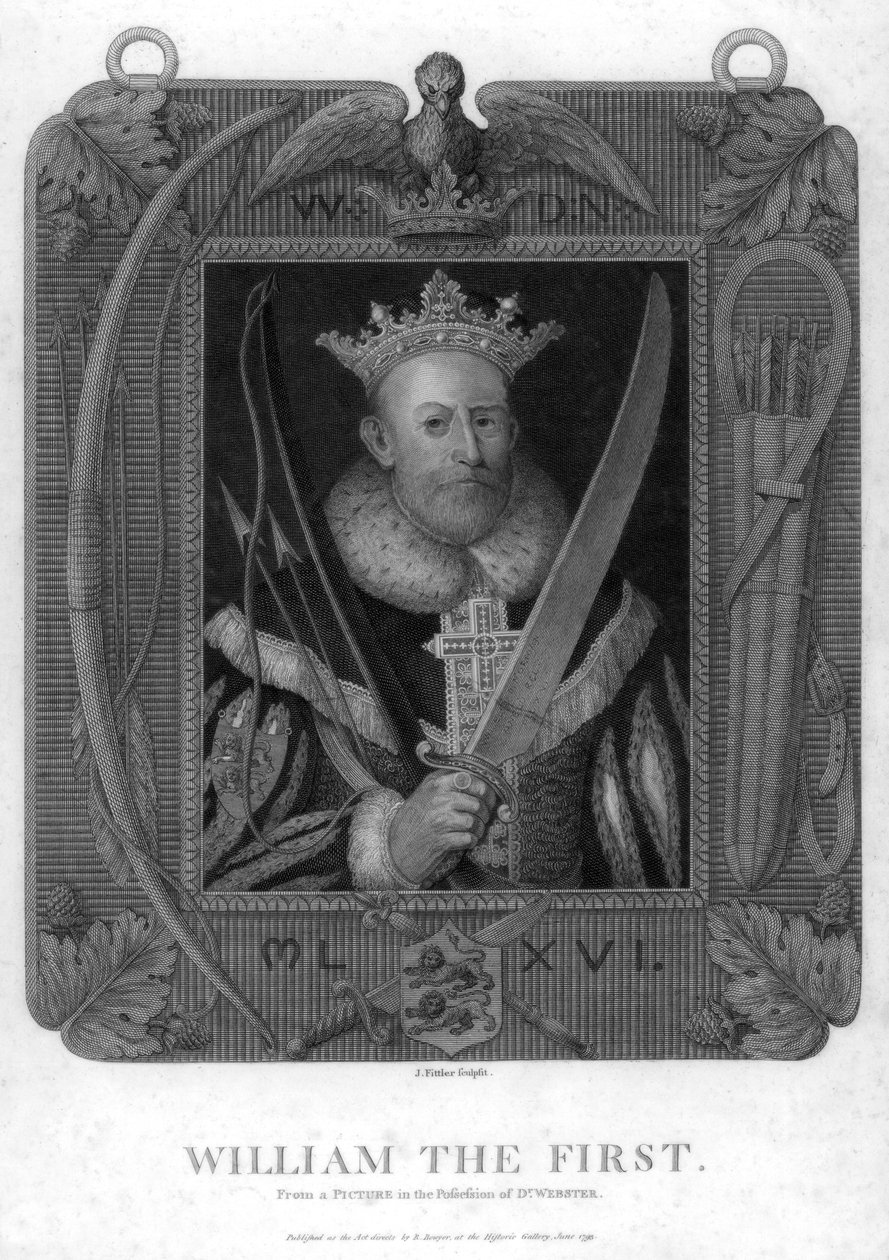 イングランド王ウィリアム1世、1793年。 作： J・フィトラー