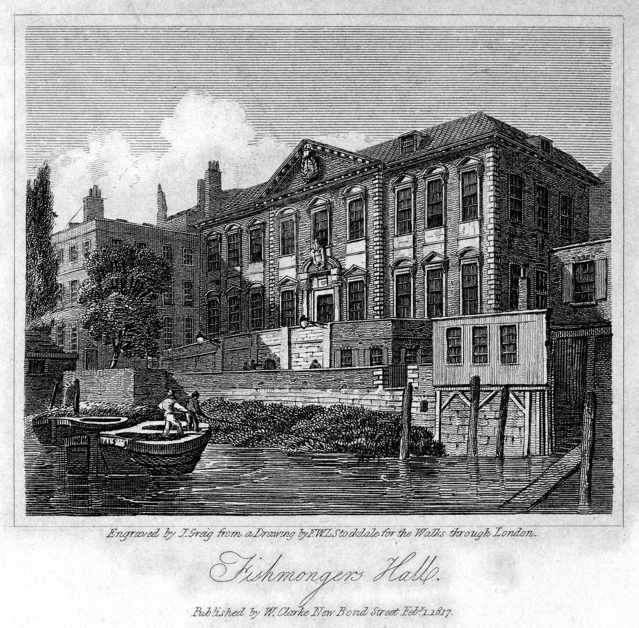 1817年にロンドン市フィッシュモンガーズホール。 作： J・グレイグ