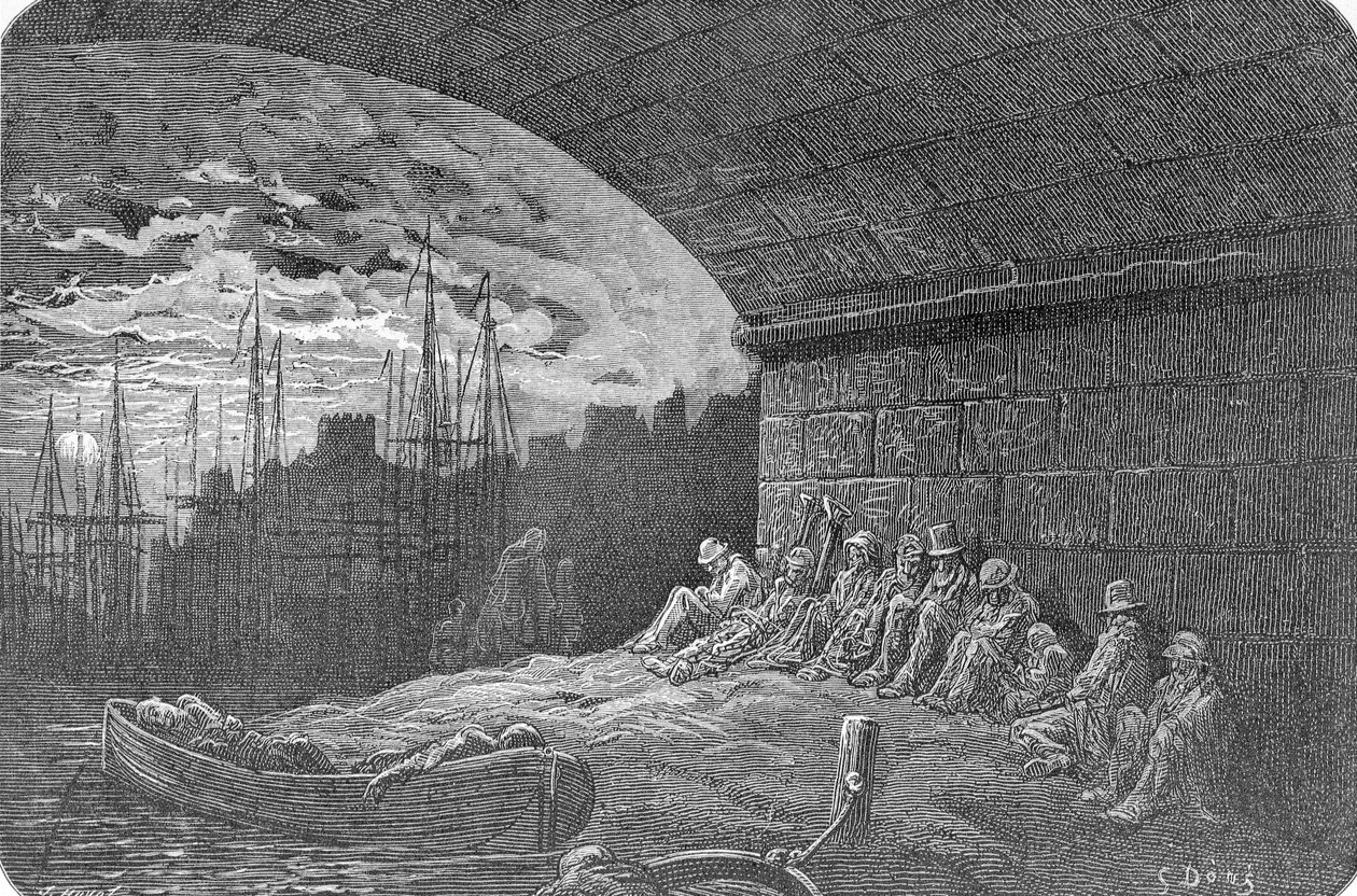 「アーチの下」、1872 作： J Huyot