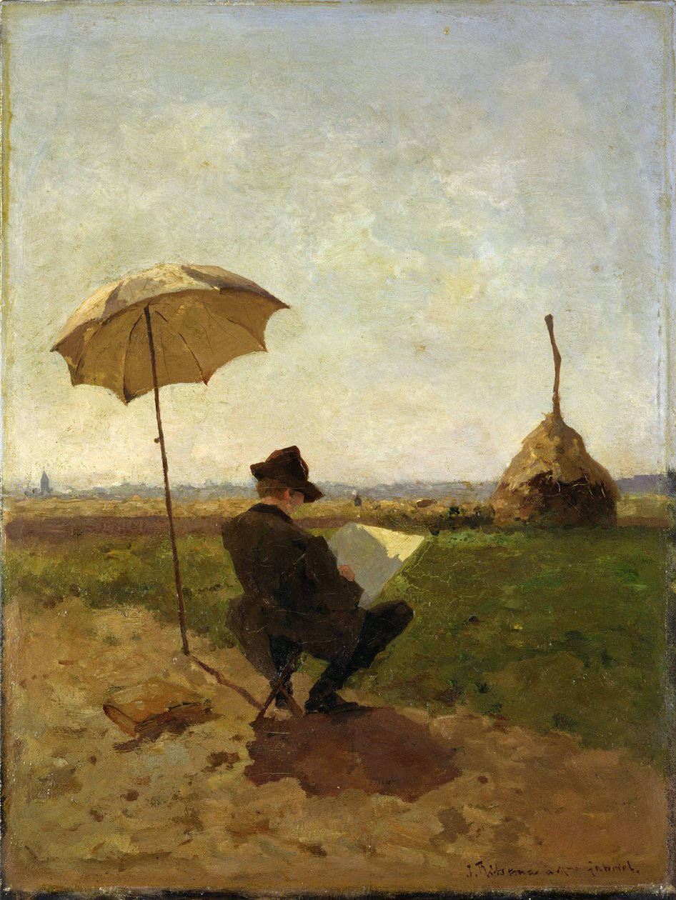 画家PJCガブリエル（1828-1903） 作： ジェイコブ・コエンラード・リセマ
