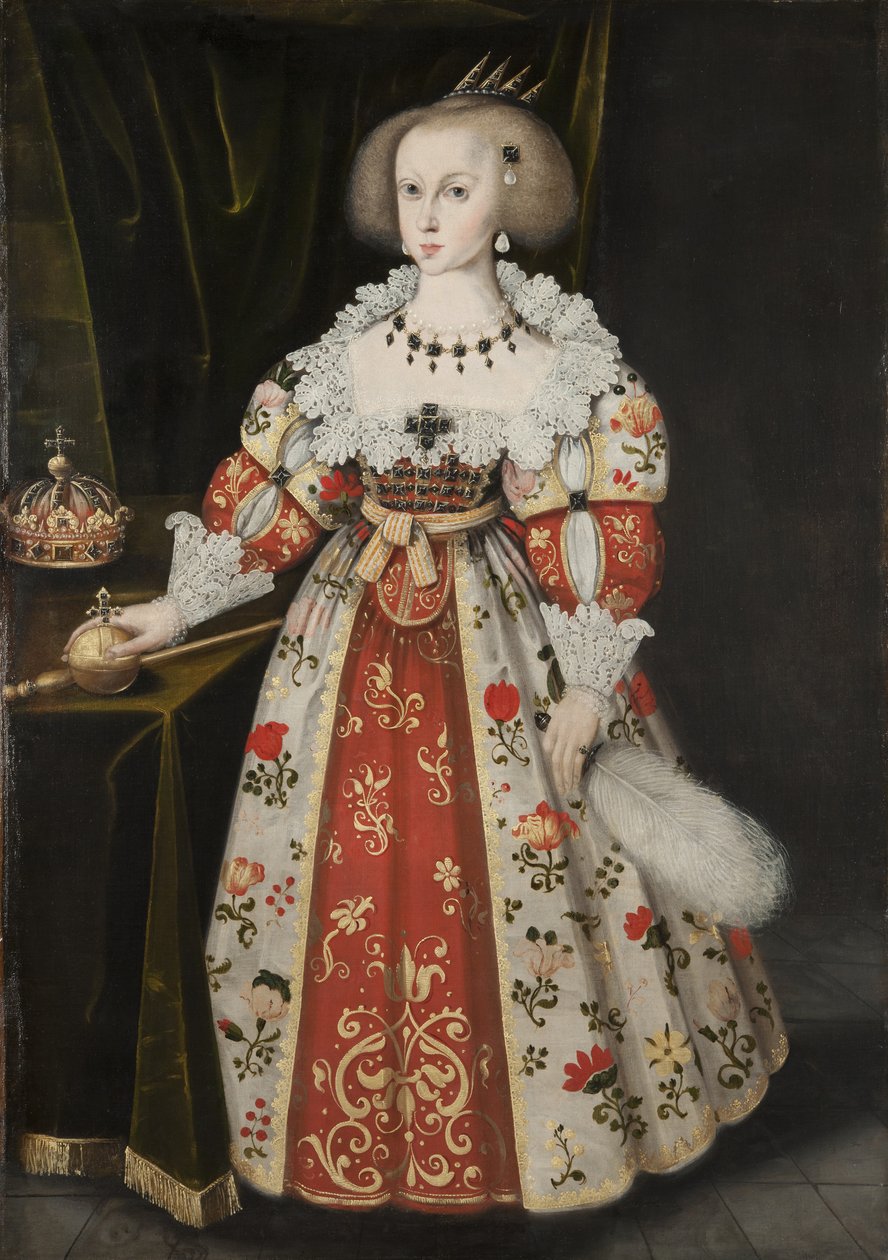 クリスティーナ女王、1635〜40年頃 作： ジェイコブ・ハインリッヒ・エルブファス