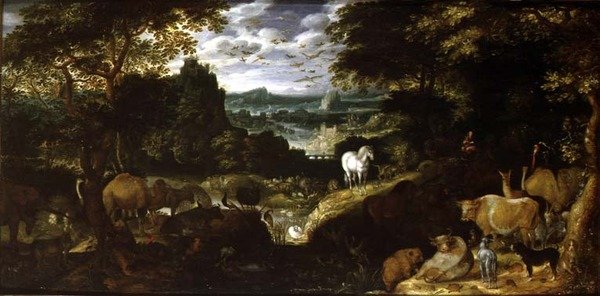 動物を魅了するオルフェウス、1601年（パネル） 作： ジェイコブ1世