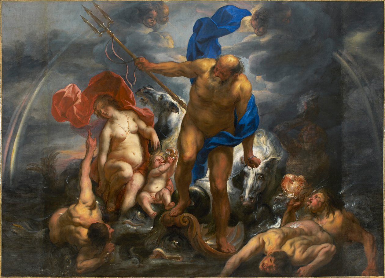 海王星とアンフィトリテ、1644年。 作： ジェイコブ・ヨルダーンス