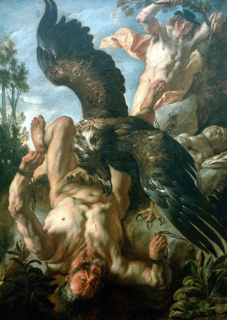 プロメテウスバウンド、c1640 作： ジェイコブ・ヨルダーンス