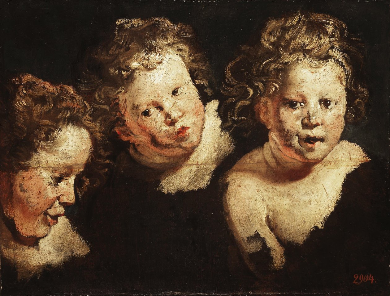 子供の頭の3つの研究 作： ジェイコブ・ヨルダーンス