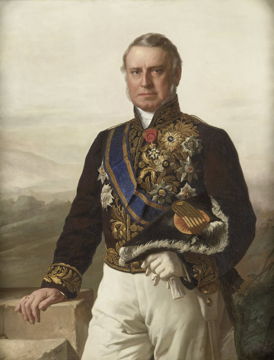 チャールズ・フェルディナンド・パユ (1803-73)。 総督 (1855-61) 作： ジェイコブ・スポエル