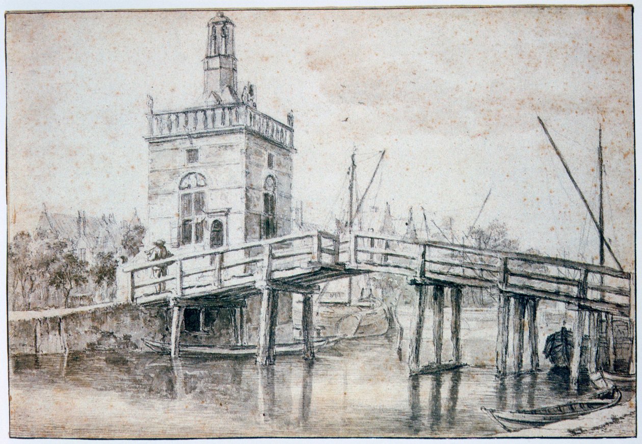 アルクマールの橋、c1648-1682 作： ヤコブ・ファン・ロイスダール