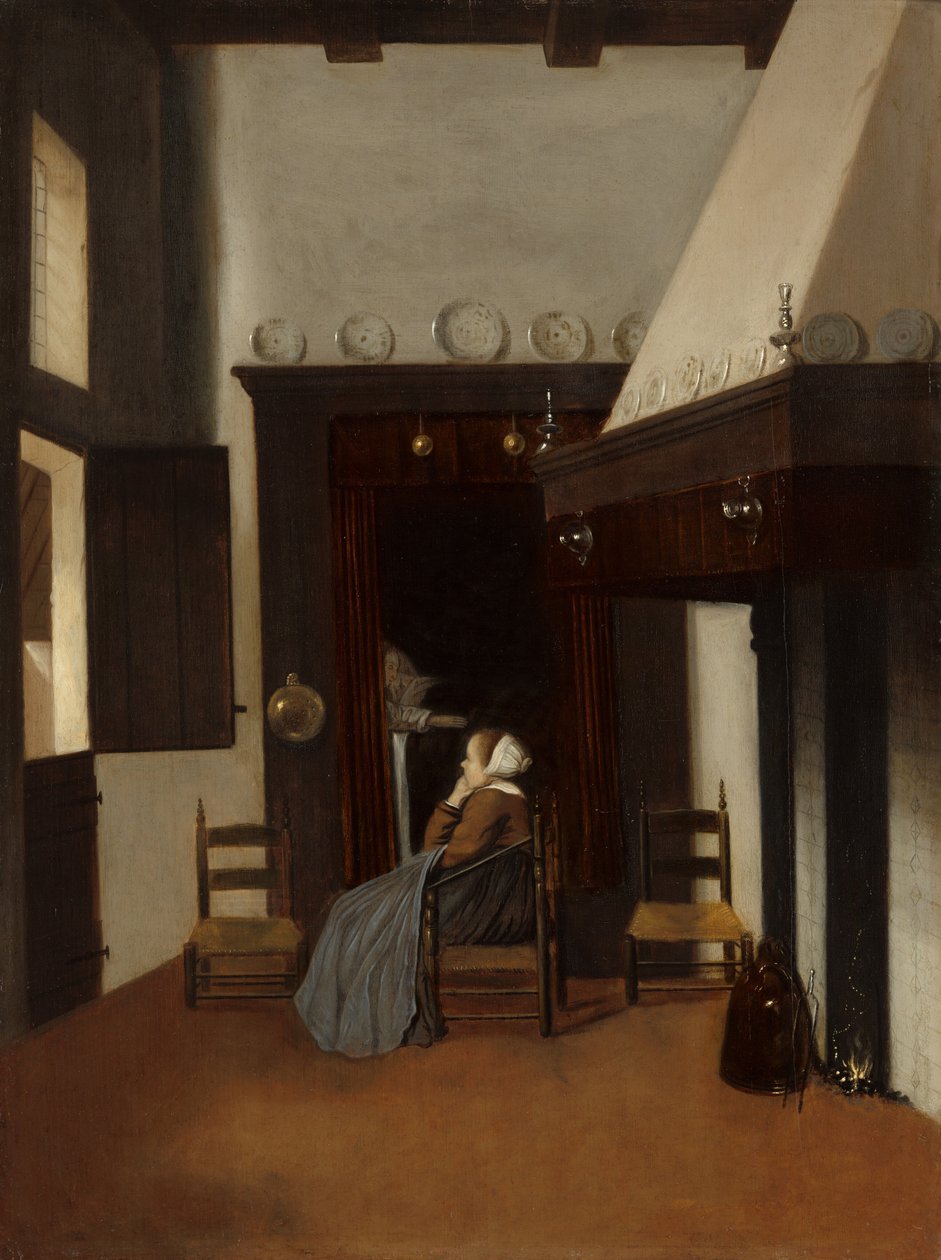 インテリアの若い女性 作： Jacobus Vrel