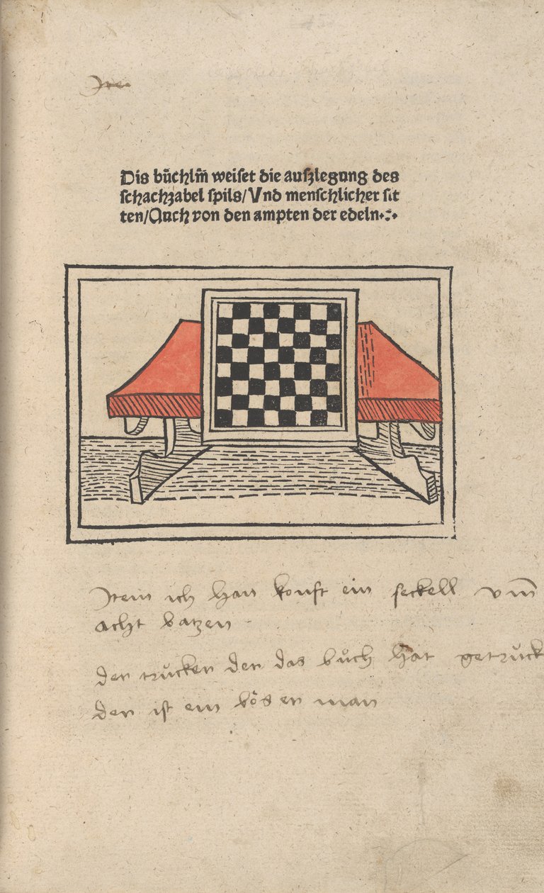 The Book of Chess, 1483年。 作： ジャコブスデチェソリス