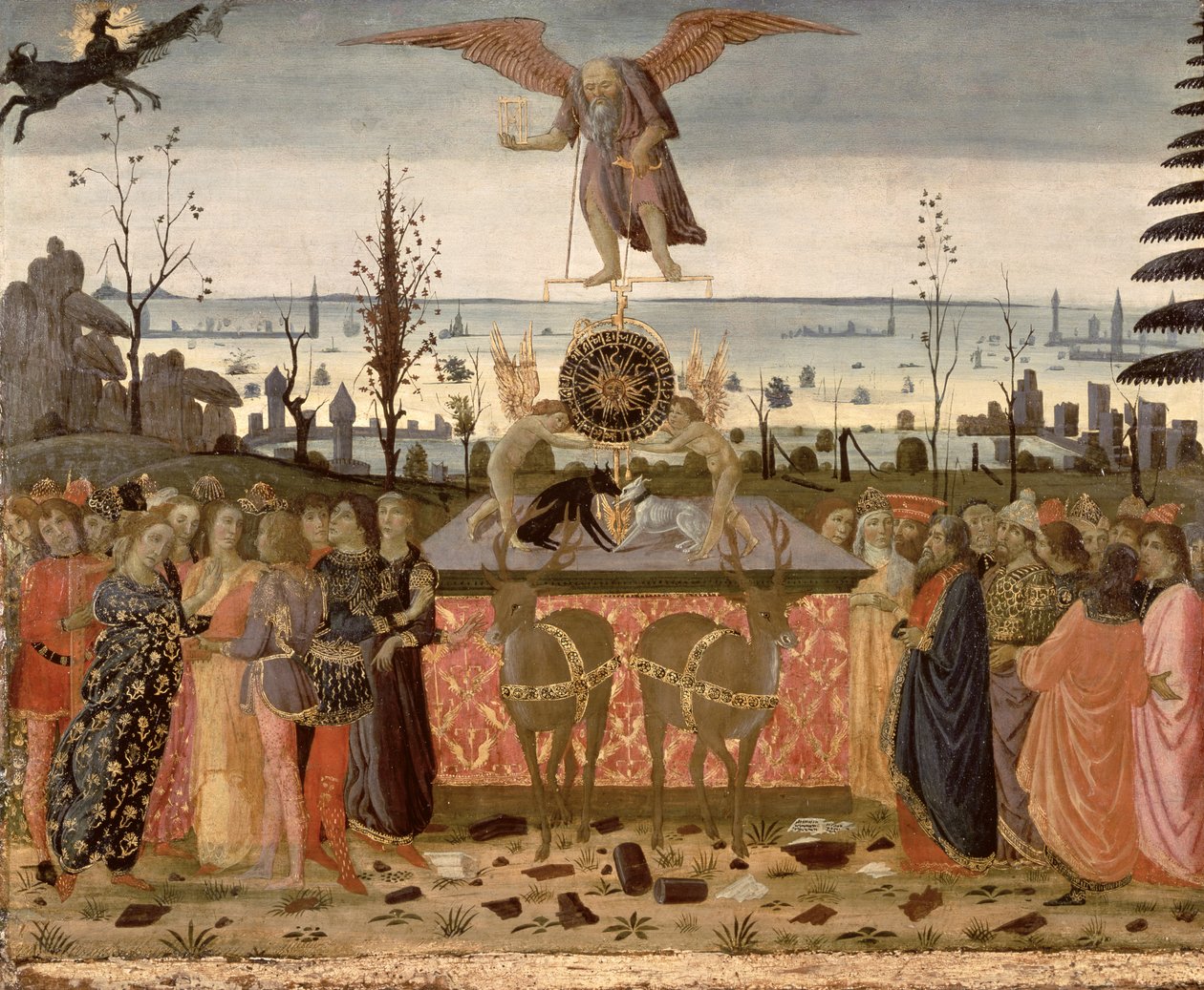 Petrarch（1304-74）の「Triumphs」に触発された時の凱旋 作： ヤコポ・デル・セライオ
