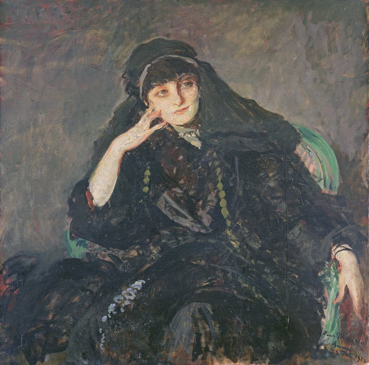 アンナ、ノワイユ伯爵夫人、1912 作： ジャック・エミール・ブランシュ