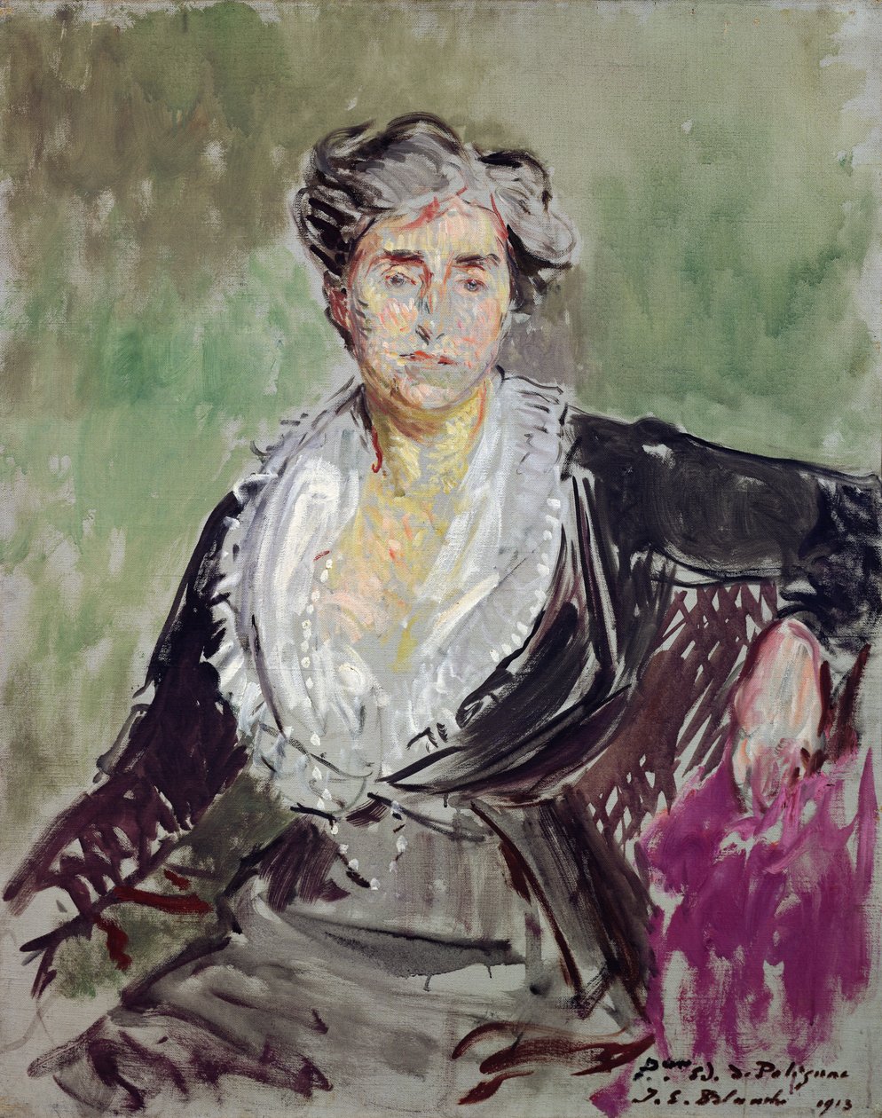 エドモンドドポリニャック王女の肖像画のための研究、1913年 作： ジャック・エミール・ブランシュ