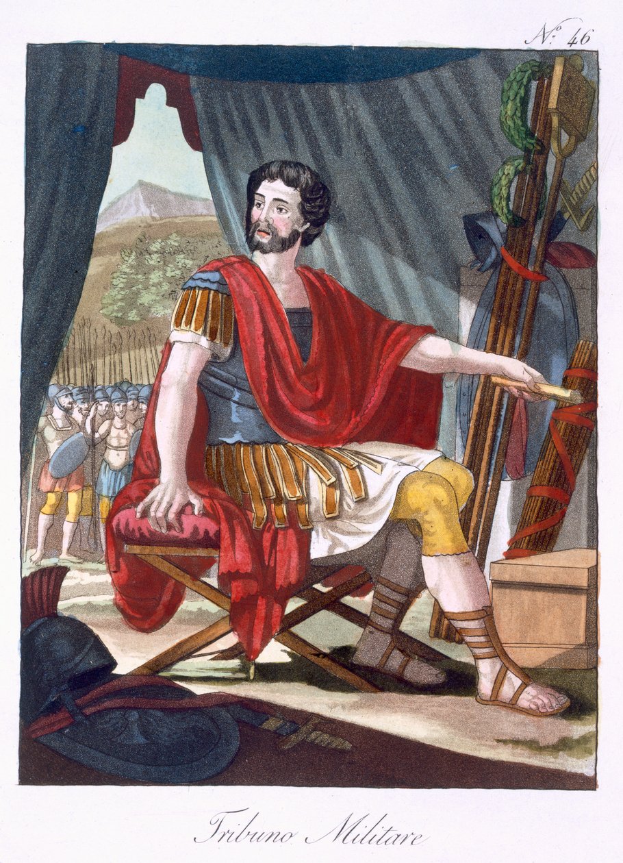 軍事トリビューン、「L&39;Antique Rome」のイラスト、Labrousseによって彫刻、1796年公開 作： ジャック・グラッセ・ド・サンソヴール