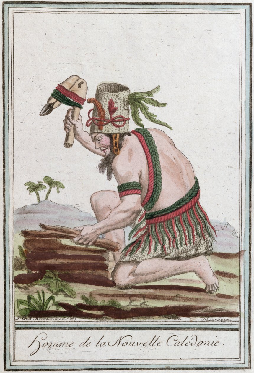 J.ラロックによって彫刻されたニューカレドニア出身、1796年 作： ジャック・グラッセ・ド・サンソヴール