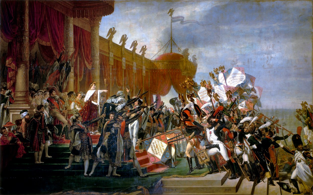 1804年12月5日、イーグルスの配布後、陸軍は皇帝に誓いを立てました 作： ジャック・ルイス・デビッド