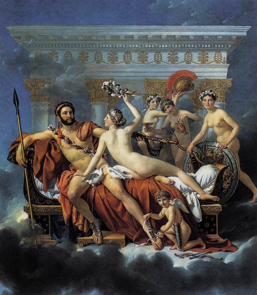火星は金星と三美神によって武装解除されました。 作： ジャック・ルイス・デビッド