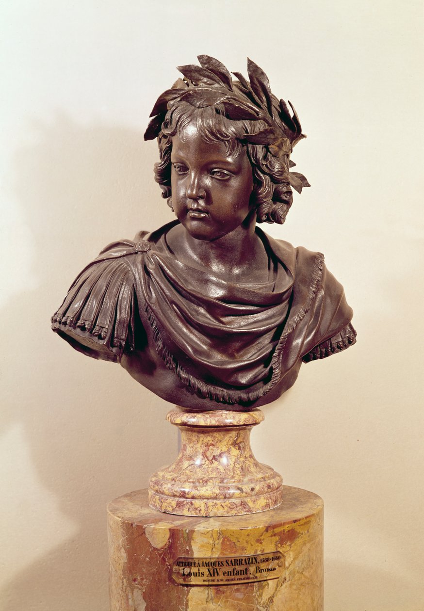 子供の頃のルイ14世（1643-1715）の胸像（ブロンズ） 作： ジャック・サラジン