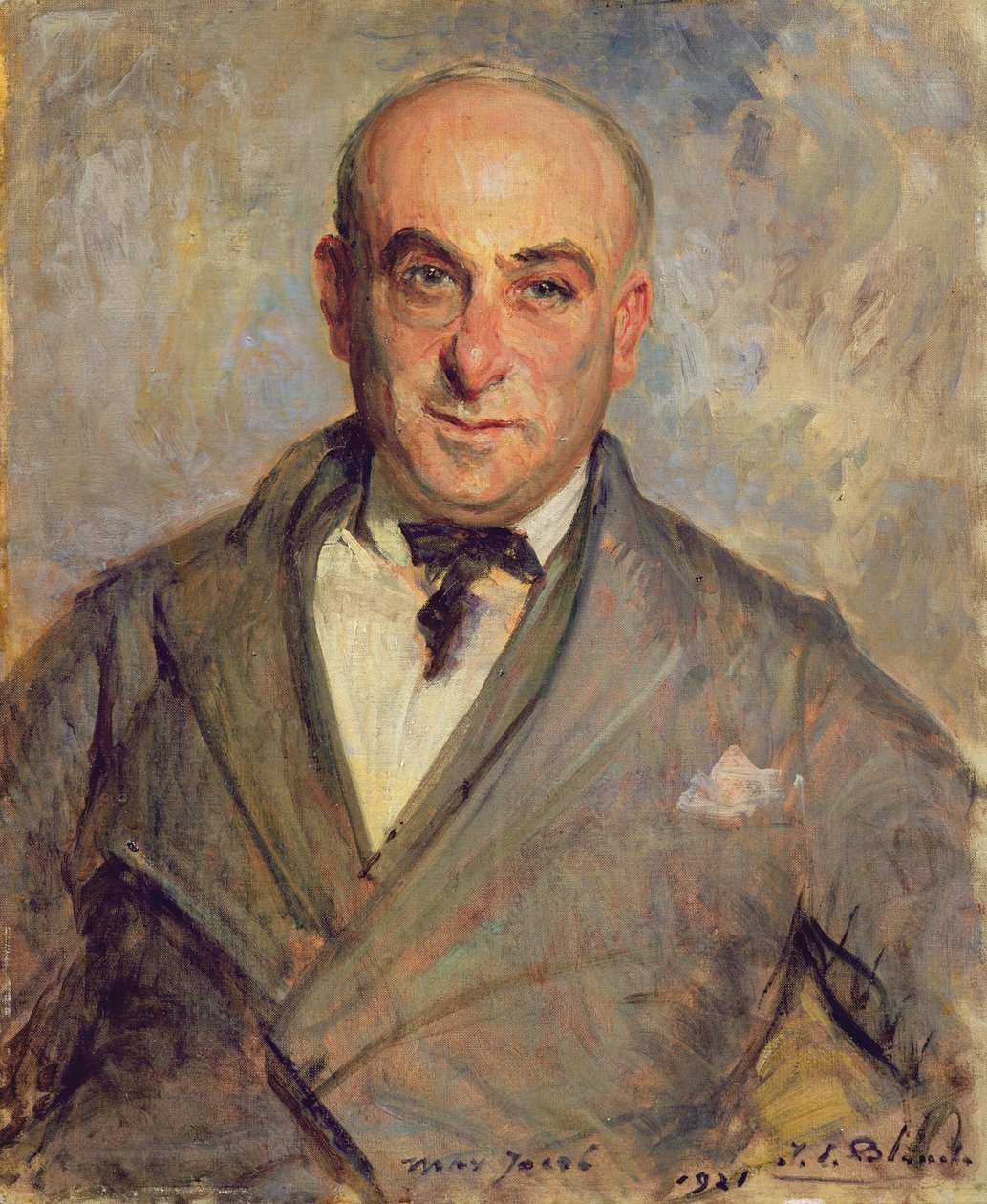 マックス・ジェイコブの肖像（1876-1944）1921 作： ジャック・エミール・ブランシュ