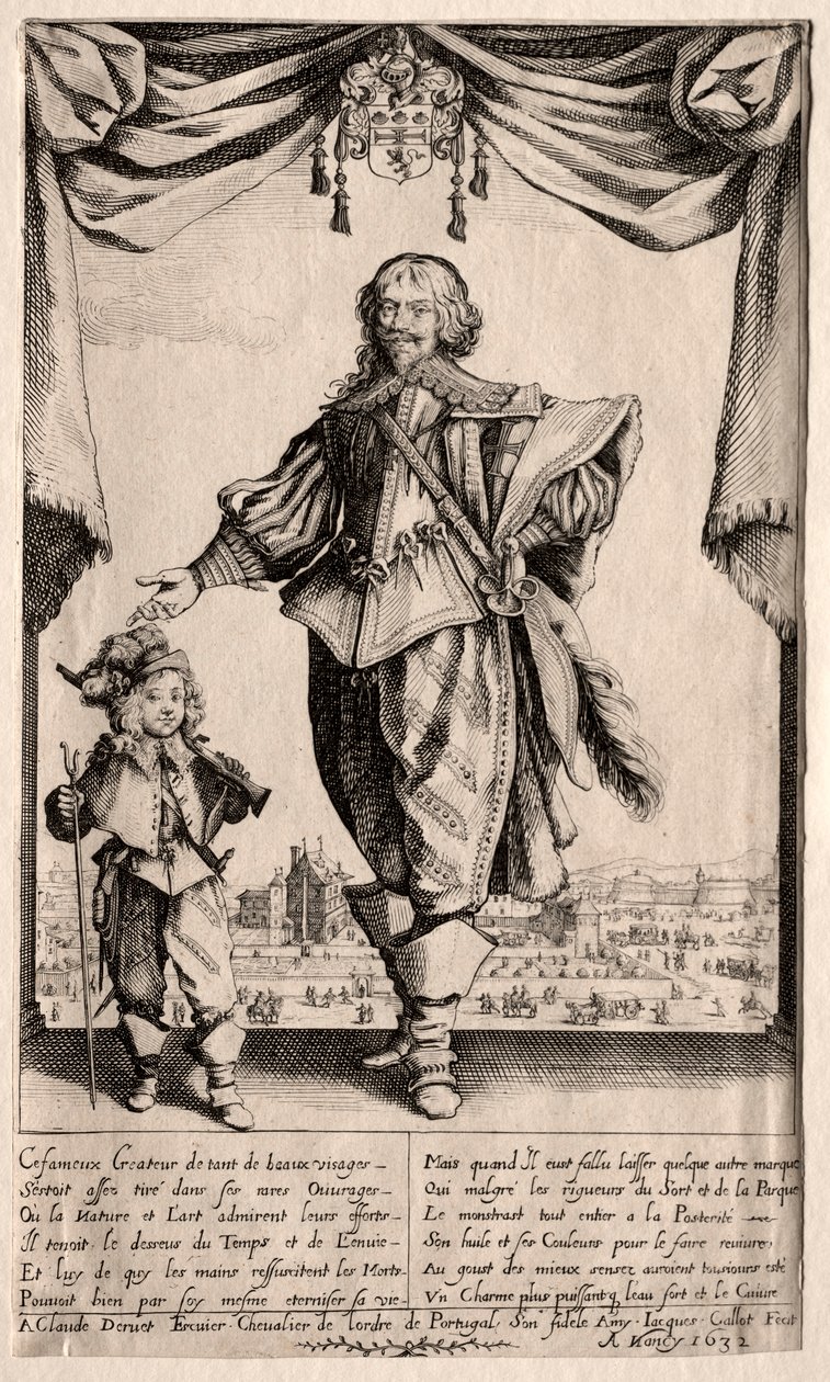 クロード・デルエットと彼の息子、1632年。 作： ジャック・カロ
