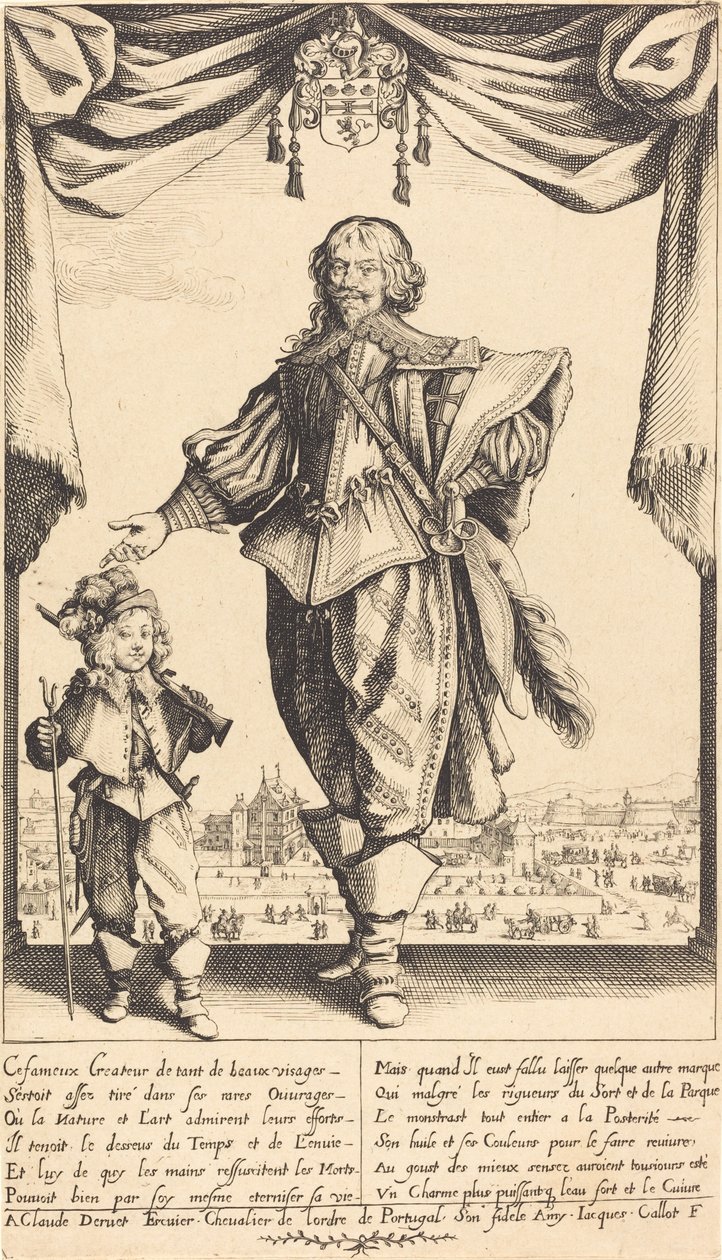 クロード・ドゥリュエと息子のジャン、1632年。 作： ジャック・カロ
