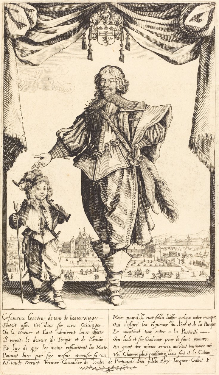 クロード・ドゥリュエと息子のジャン、1632年。 作： ジャック・カロ