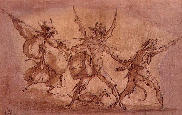 悪魔の三銃士（紙にペンとインク 作： ジャック・カロ