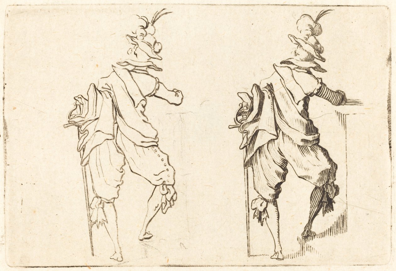 剣を持つ男、c。 1622年。 作： ジャック・カロ