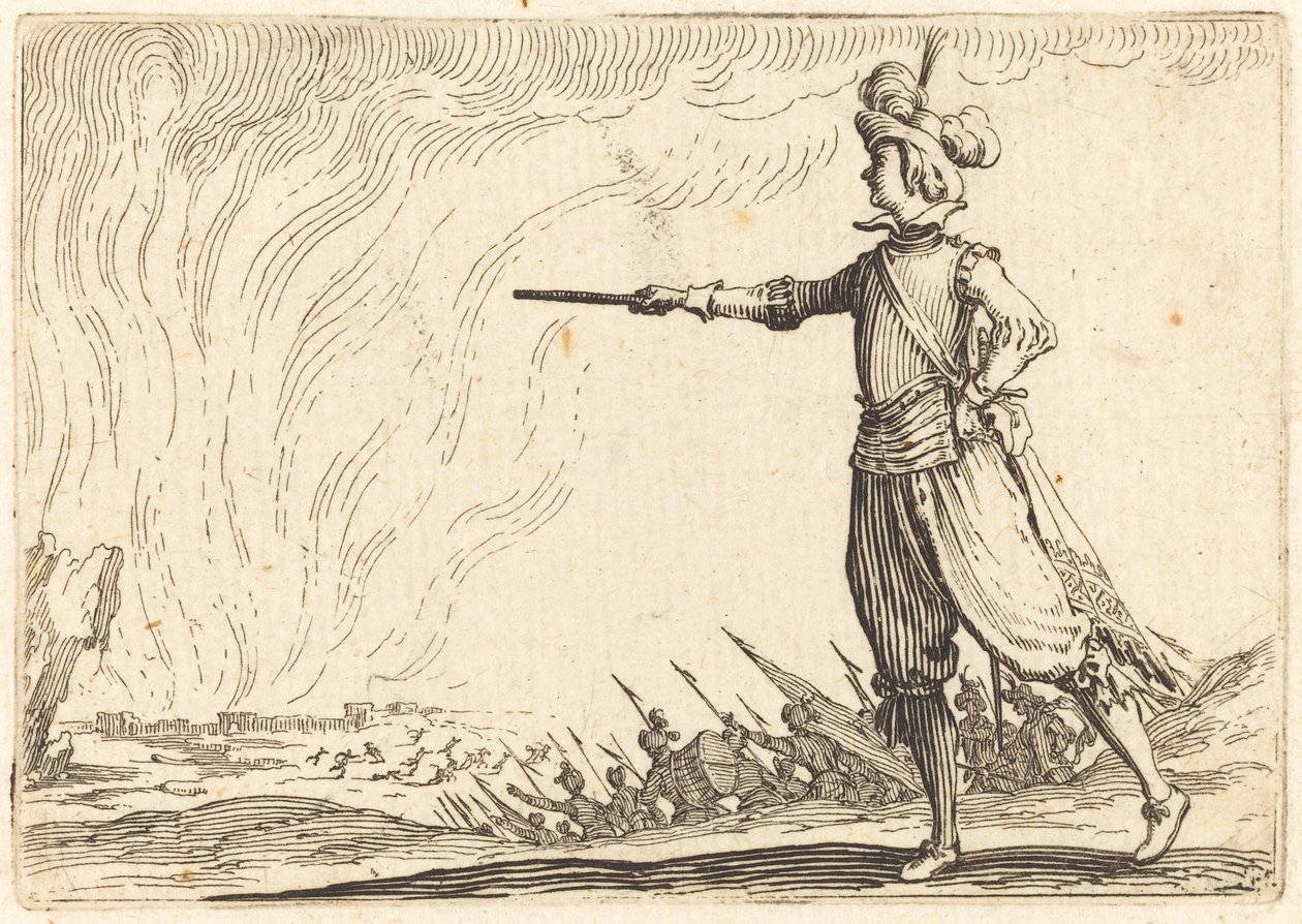徒歩の軍司令官、c。 1622年。 作： ジャック・カロ