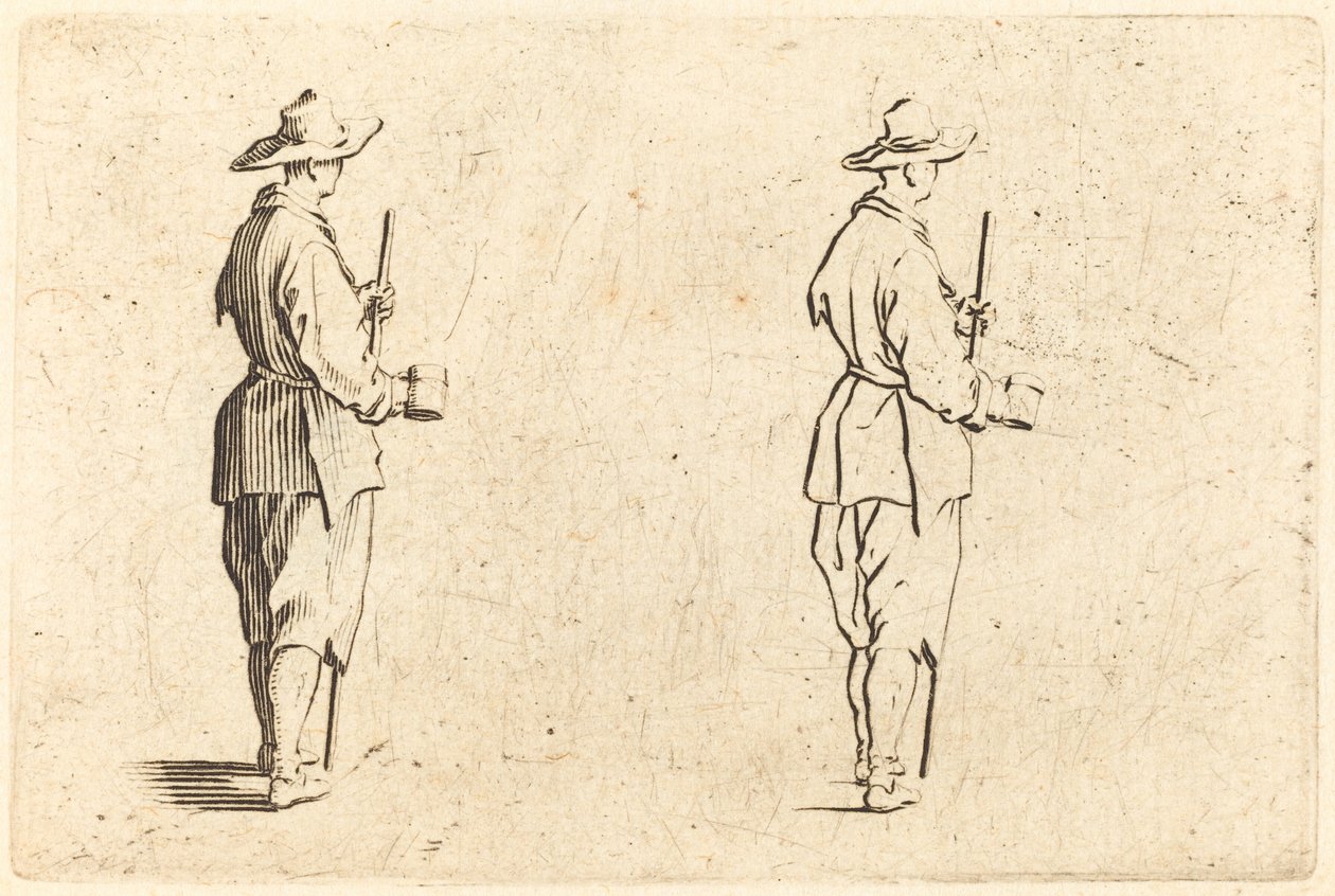 カップを持つ農民、c。 1622年。 作： ジャック・カロ