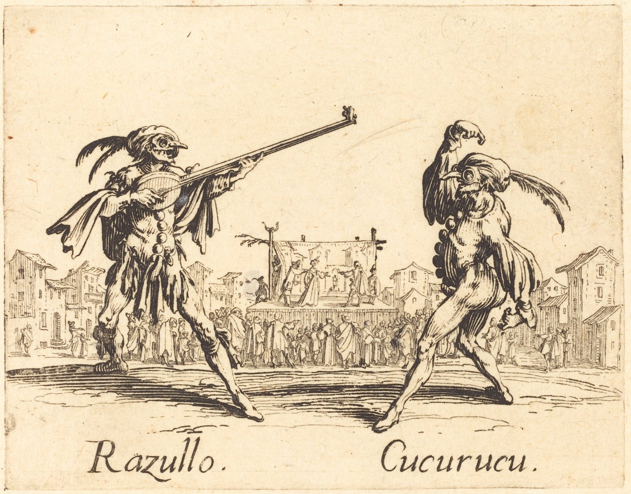 ラズロとククルク、c。 1622年。 作： ジャック・カロ
