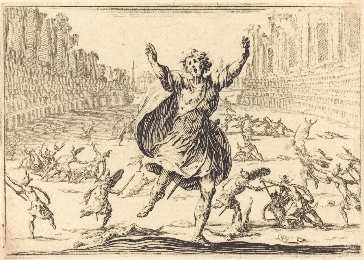 ローマのサーカスでの小競り合い、c。 1617年。 作： ジャック・カロ