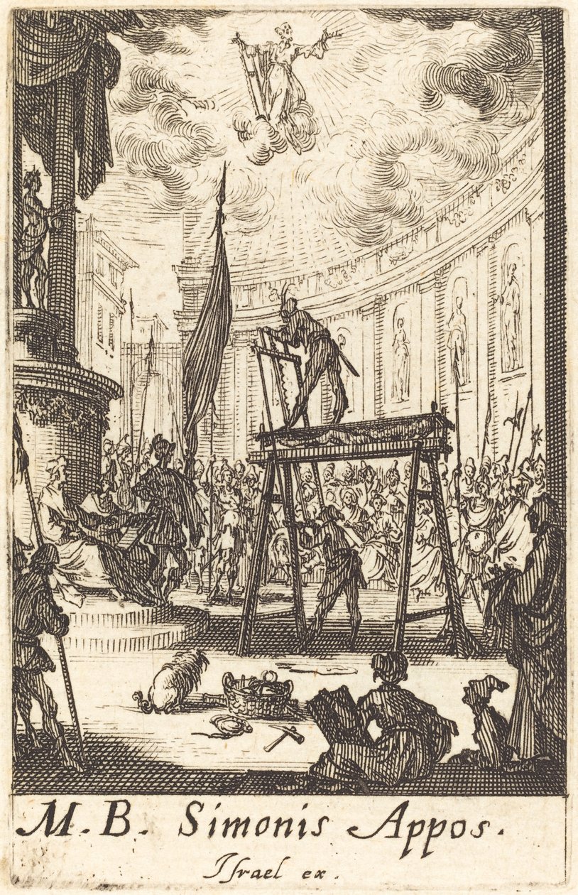 聖シモンの殉教、c。 16341635。 作： ジャック・カロ