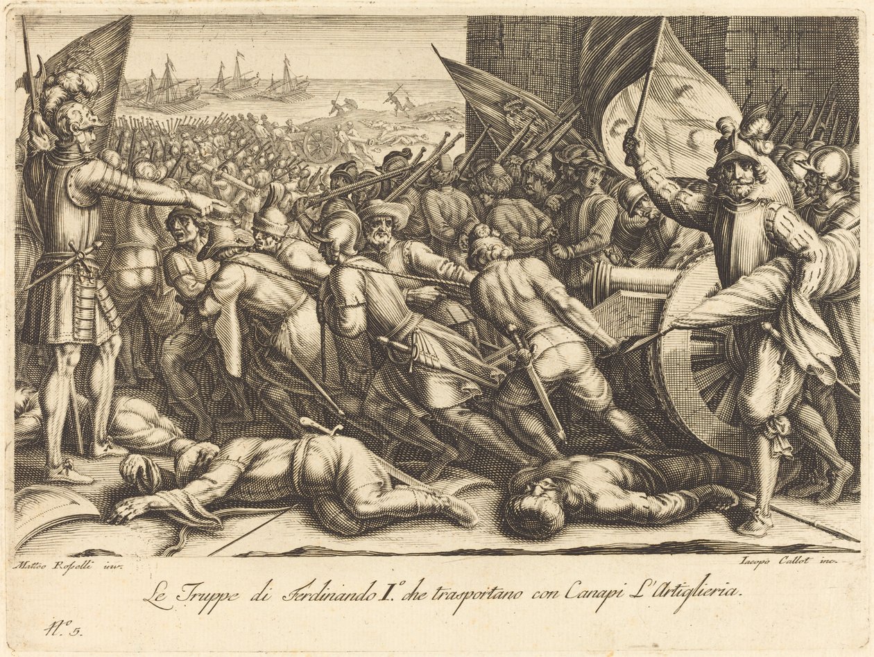軍隊の再乗船、c。 1614年。 作： ジャック・カロ