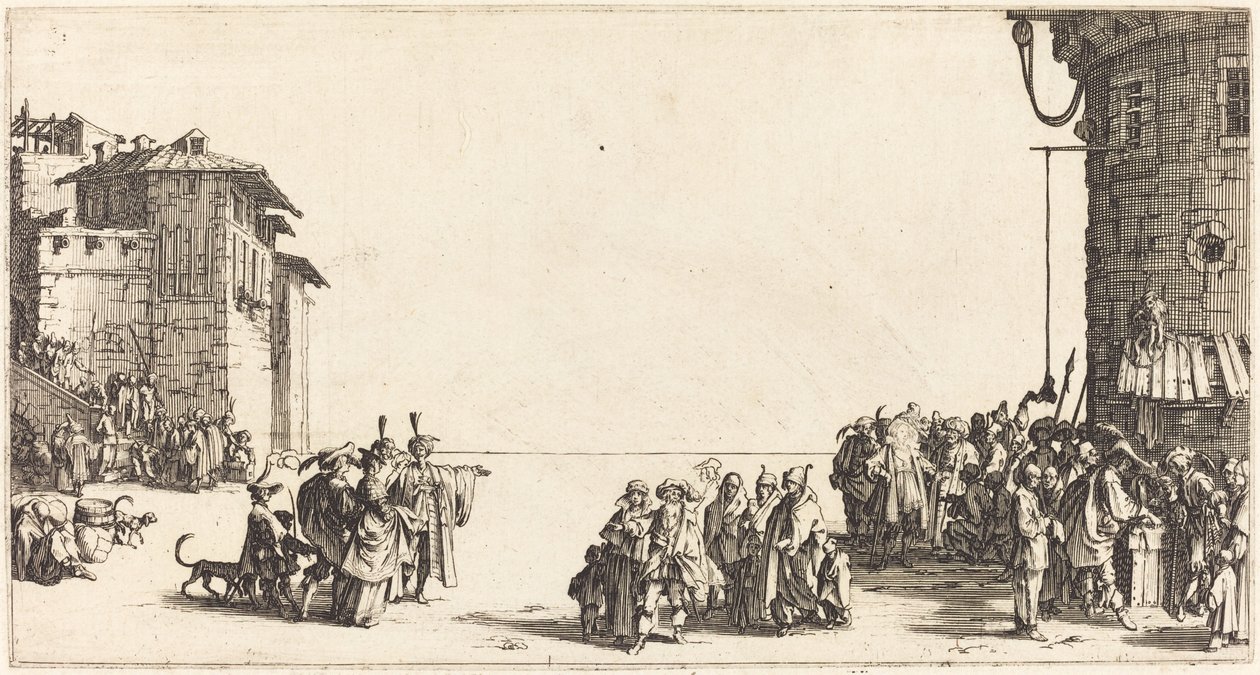 奴隷市場、1620年。 作： ジャック・カロ