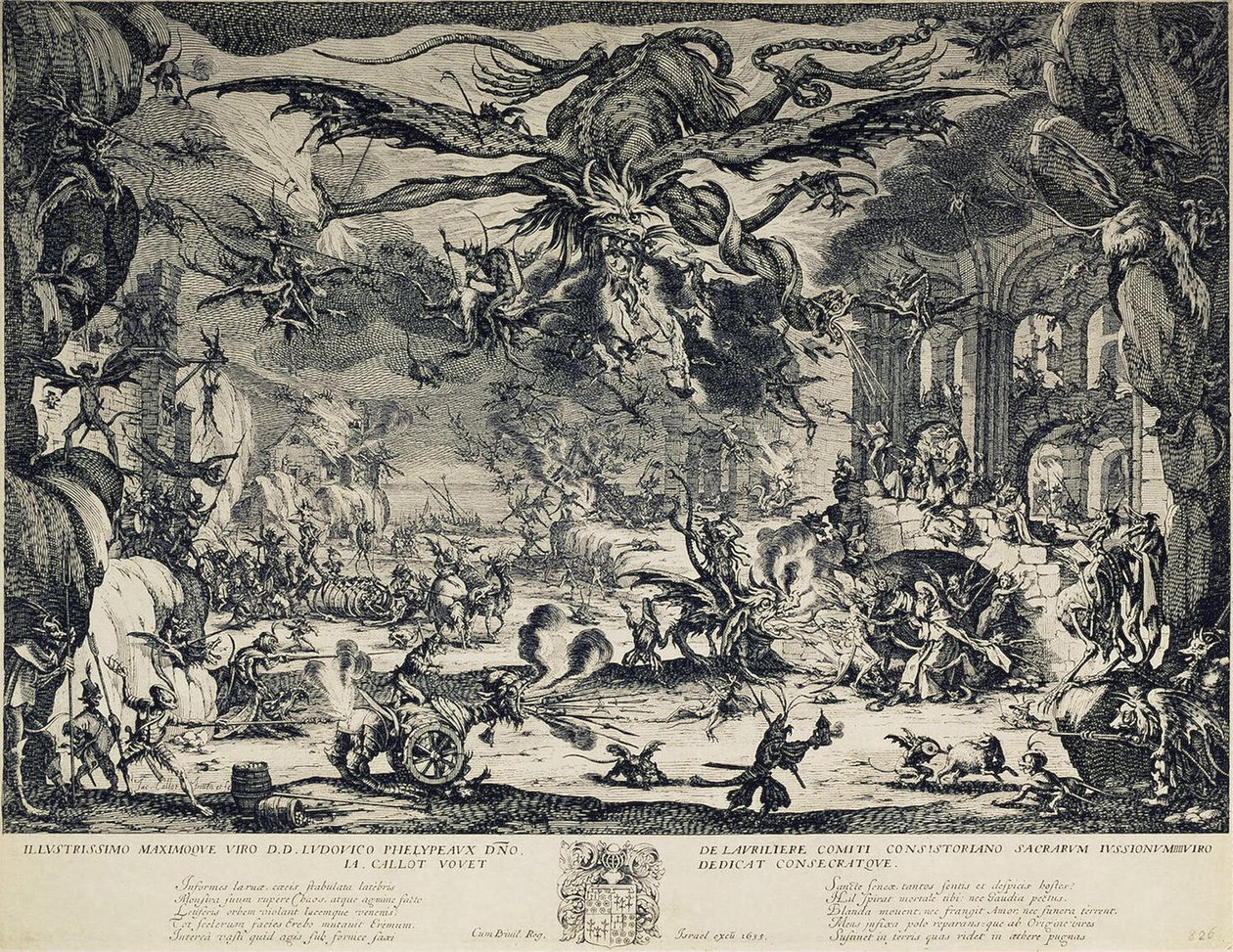 聖アントニウスの誘惑、1635 作： ジャック・カロ