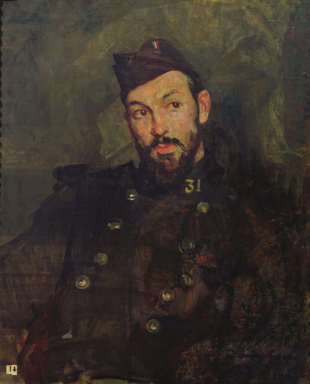 制服を着たフェリシアンカカン、1915 作： ジャック・エミール・ブランシュ